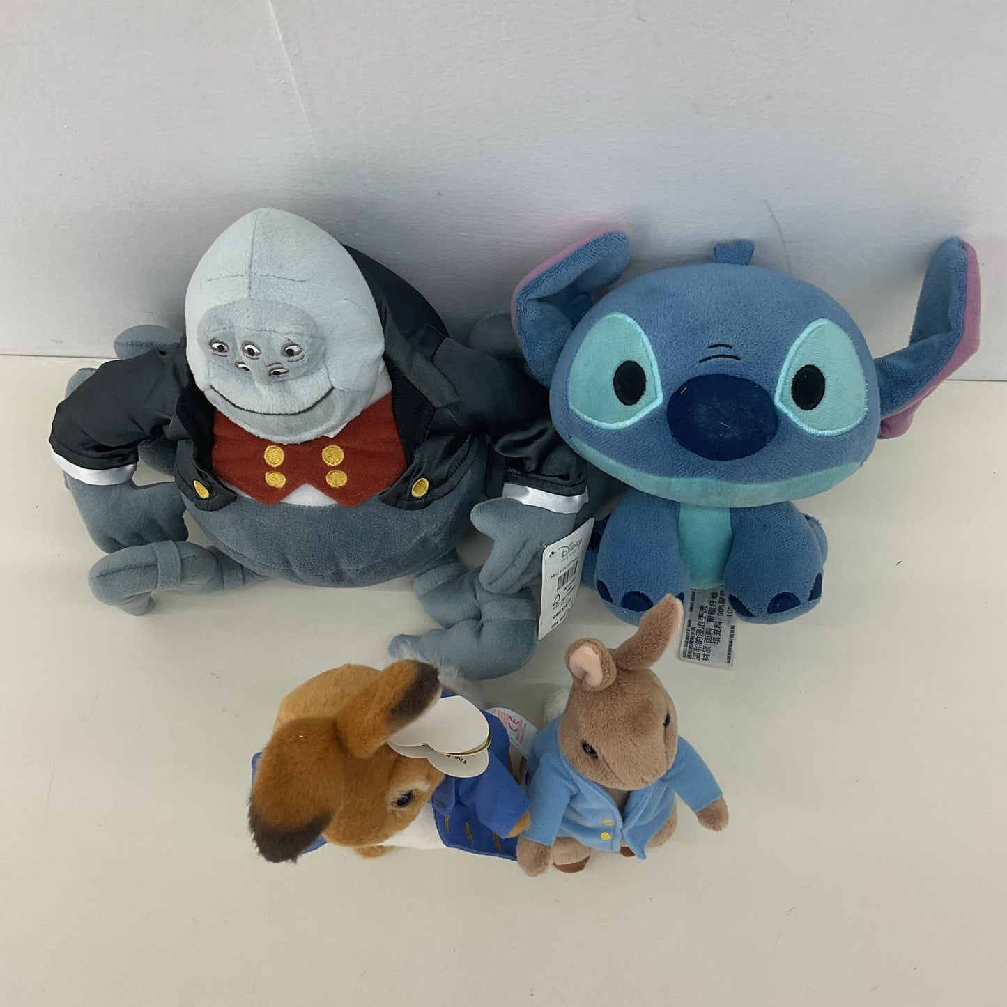 Disney Henry J. Waternoose III Stitch & Beatrix Potter Peter Rabbit Plush LOT - Warehouse Toys