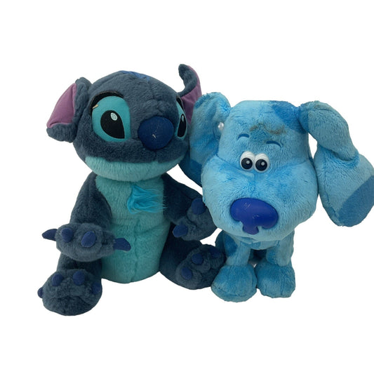 Disney Lilo & Stitch Soft Cuddly Alien Plush & Nick Jr Blues Clues Dog Plush Doll - Warehouse Toys