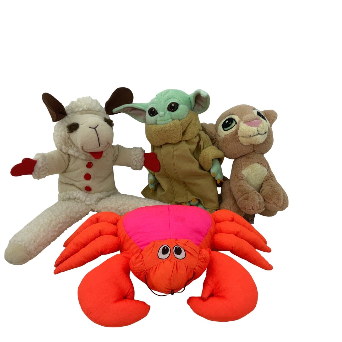 Disney Lion King Nala Baby Grogu Lamb Chop Red Crab Plush Dolls Stuffed Toys - Warehouse Toys