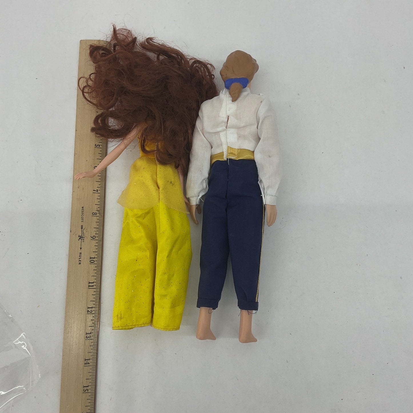 Disney LOT 2 Beauty & the Beast Play Dolls Prince Princess Belle Preowned - Warehouse Toys