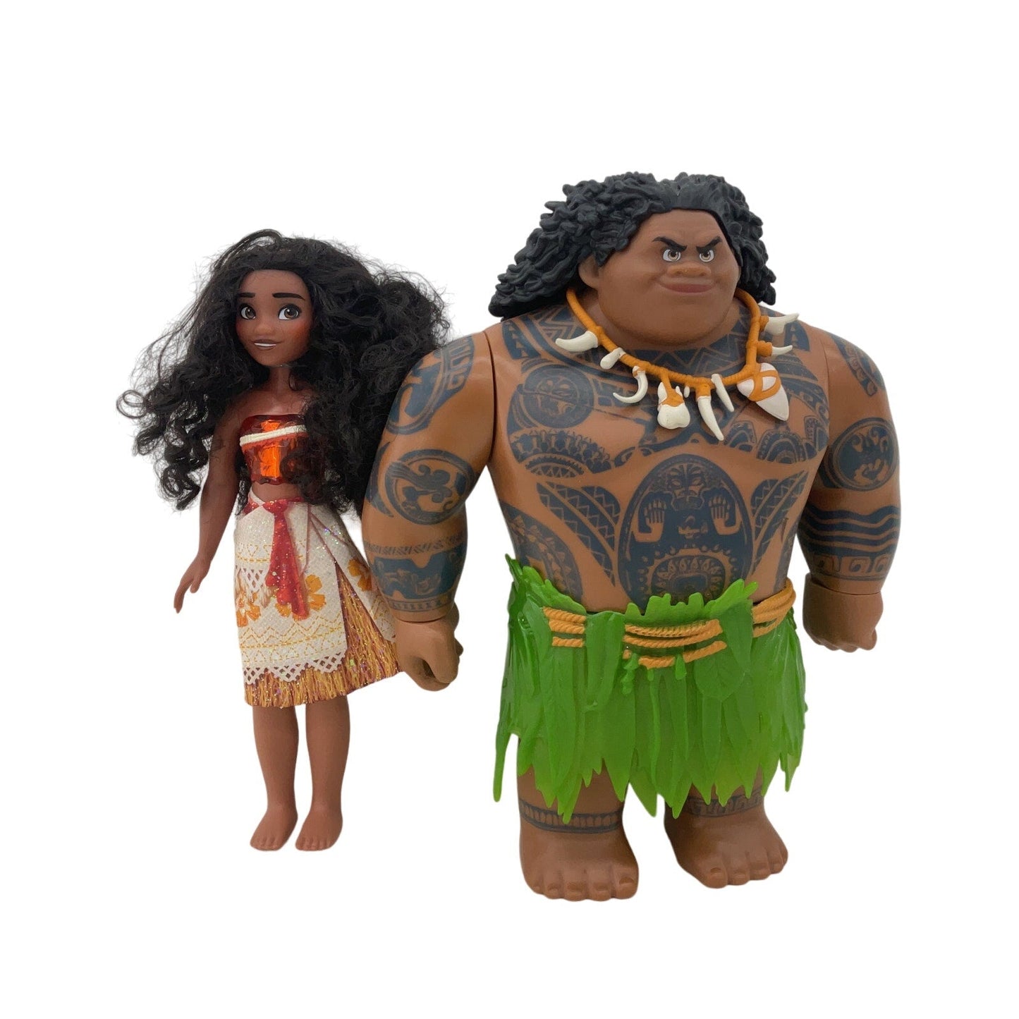 Disney LOT 2 Moana Character Play Dolls Maui Loose Preowned - Warehouse Toys