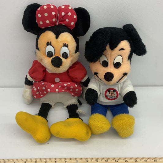 Disney Minnie and Mickey Vintage Red Polka Dot Stuffed Toy Lot - Warehouse Toys