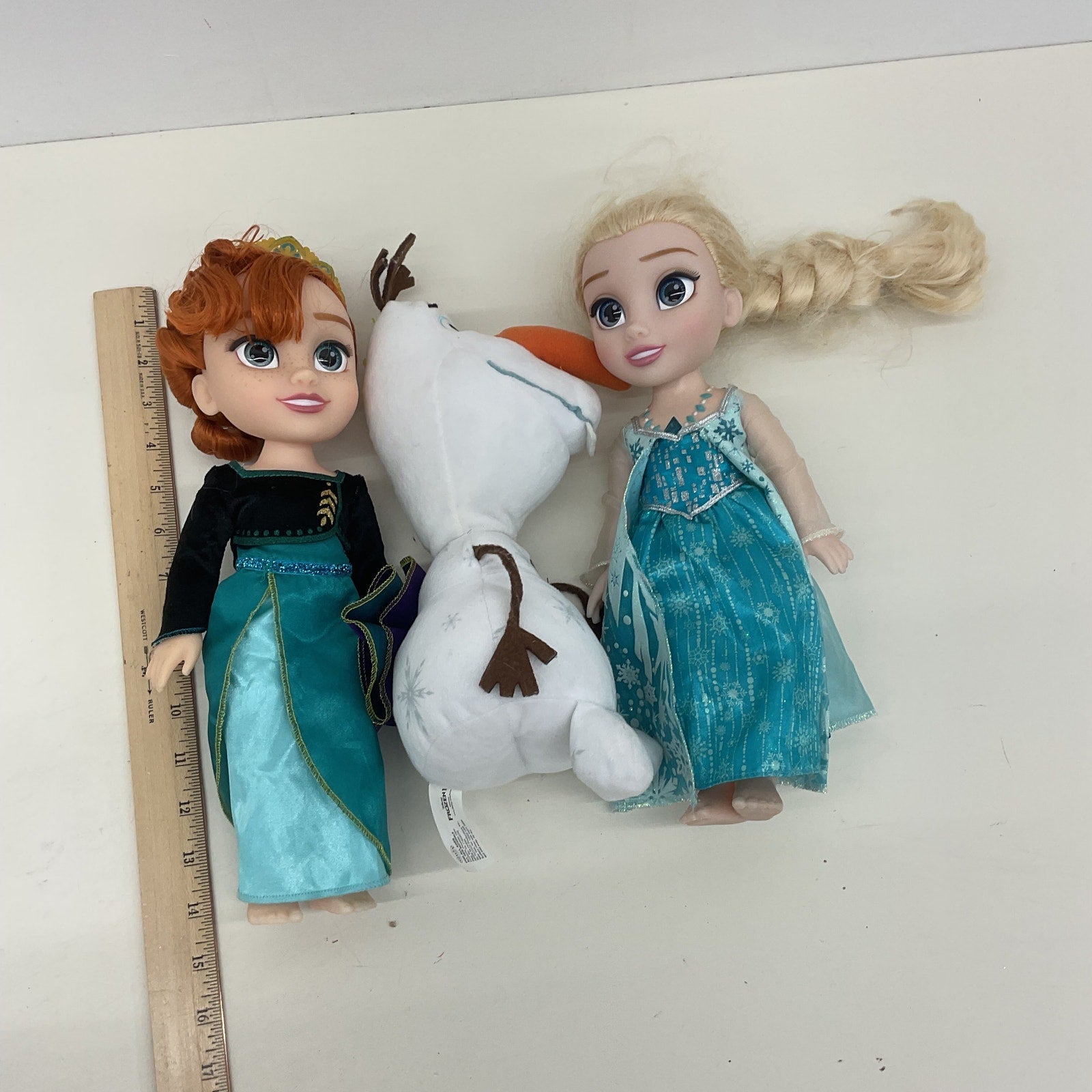 Disney Mixed Frozen Character Play Dolls Preowned LOT of 3 Olaf Elsa - Warehouse Toys