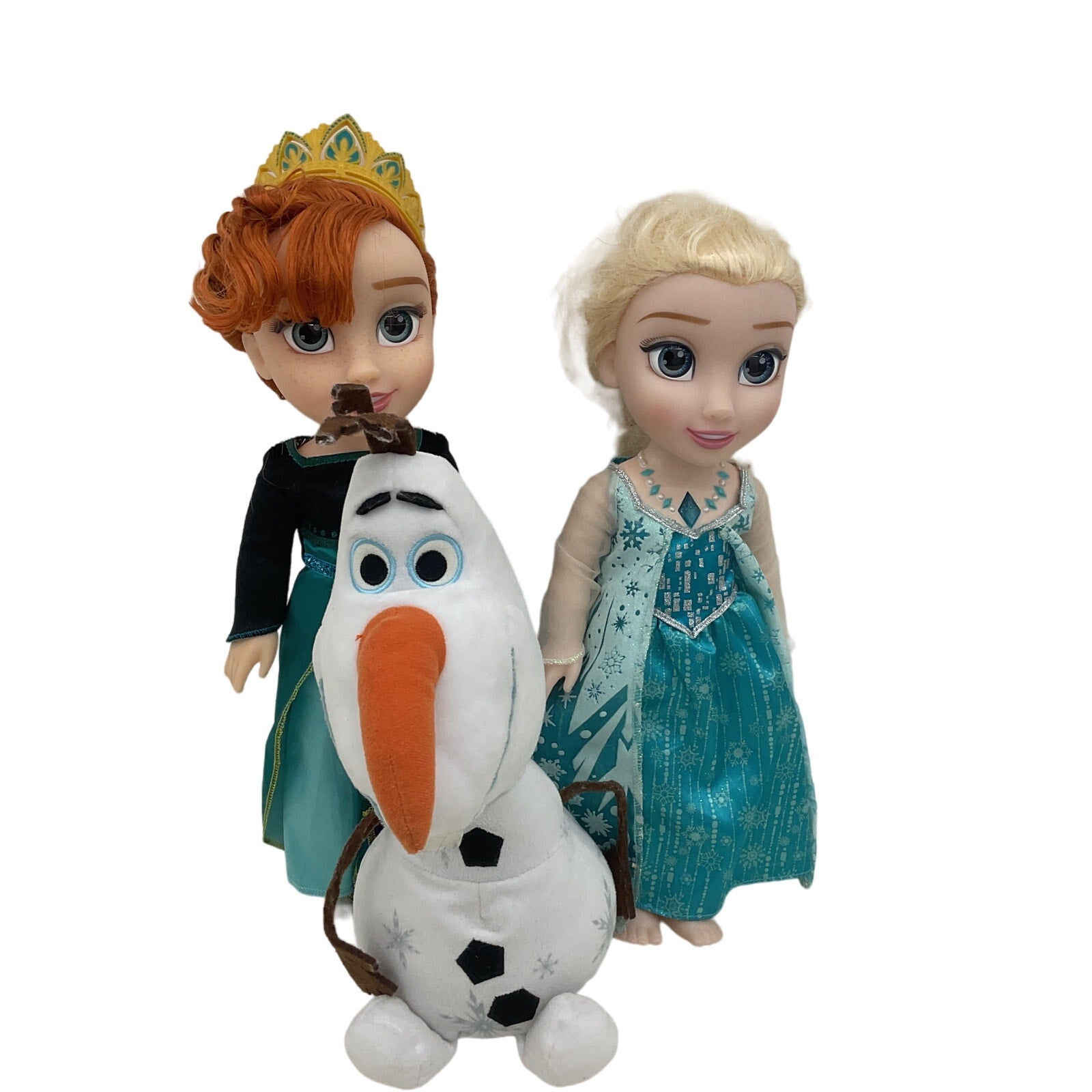 Disney Mixed Frozen Character Play Dolls Preowned LOT of 3 Olaf Elsa - Warehouse Toys