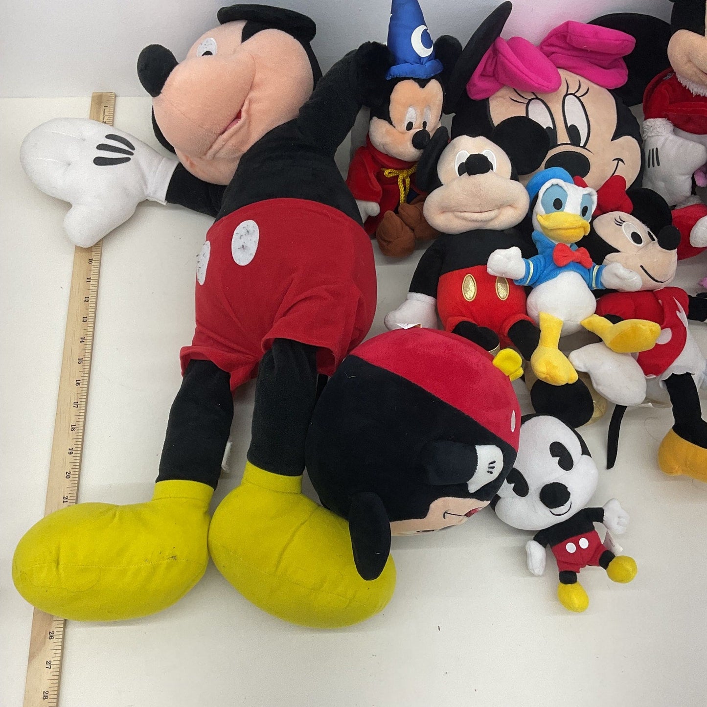 Disney Multicolor Stuffed Animals Classic Mickey Mouse Minnie Donald Duck LOT - Warehouse Toys