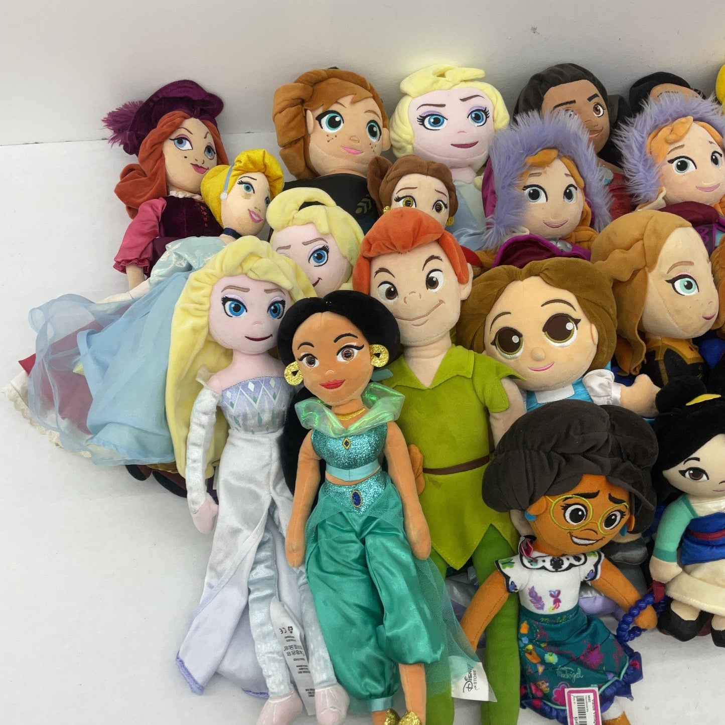 Disney Princess Character Mixed Preowned LOT 12 lbs Plush Dolls Ariel Frozen - Warehouse Toys