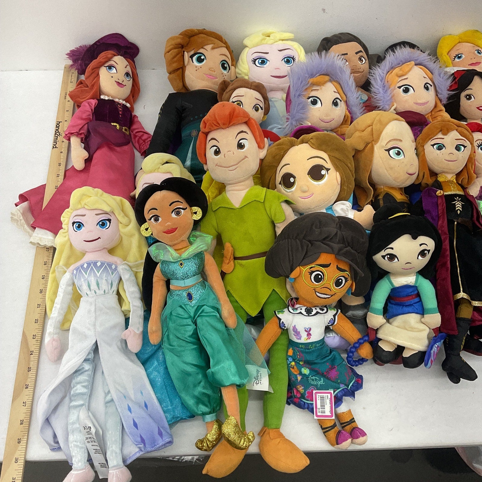 Disney Princess Character Mixed Preowned LOT 12 lbs Plush Dolls Ariel Frozen - Warehouse Toys