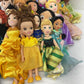 Disney Princess Mixed Preowned LOT 13 lbs Plush Dolls & 1 Poseable Belle Doll - Warehouse Toys