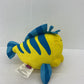 Disney Princess Yellow Stuffed Animal Little Mermaid Flounder Fish - Warehouse Toys