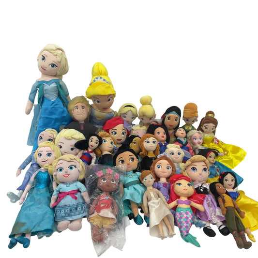 Disney Princesses Mixed Preowned LOT 13 lbs Plush Dolls Toys Jasmine Ariel - Warehouse Toys