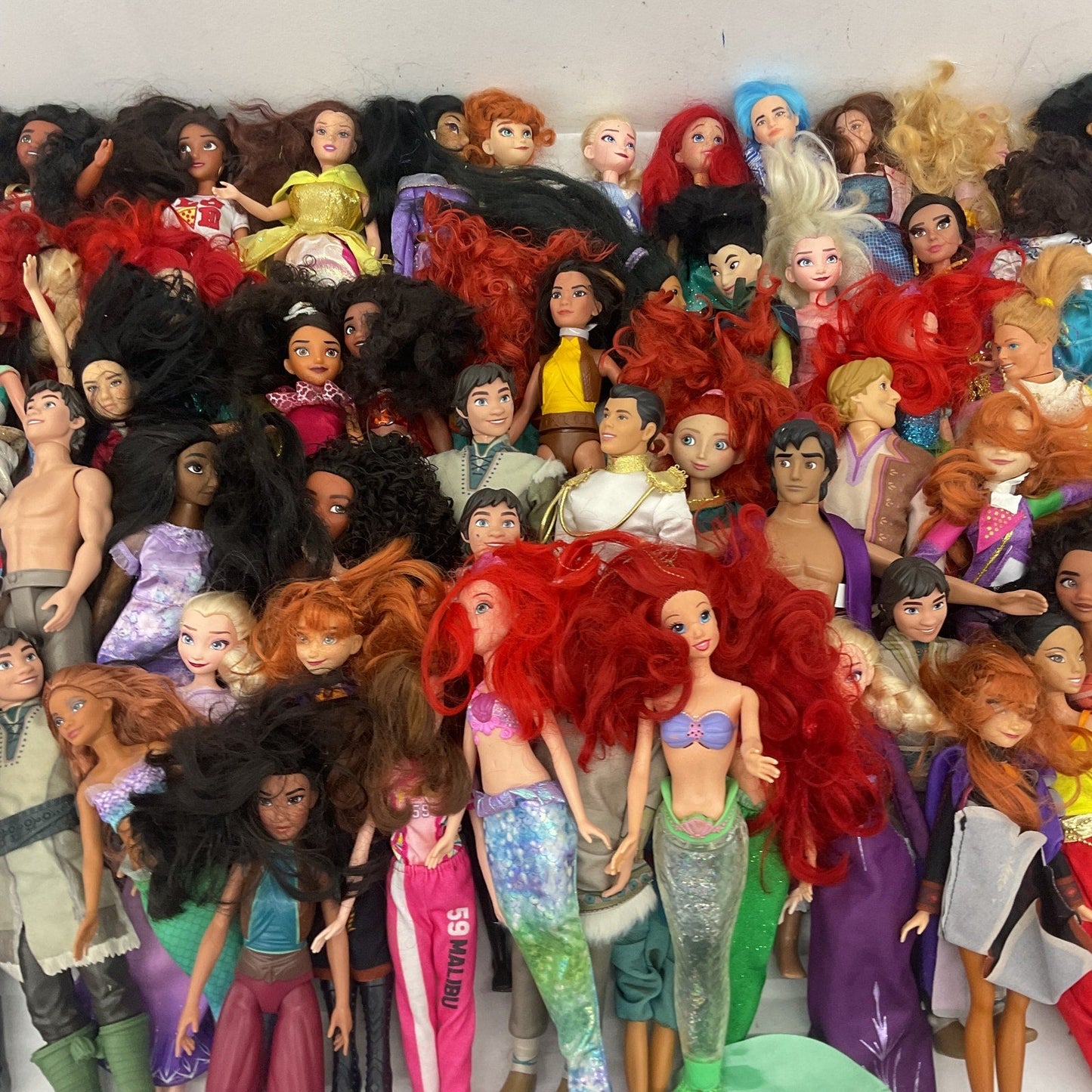 Disney Princesses Princess Preowned Play Fashion Dolls LOT 16 lbs Loose Mixed - Warehouse Toys