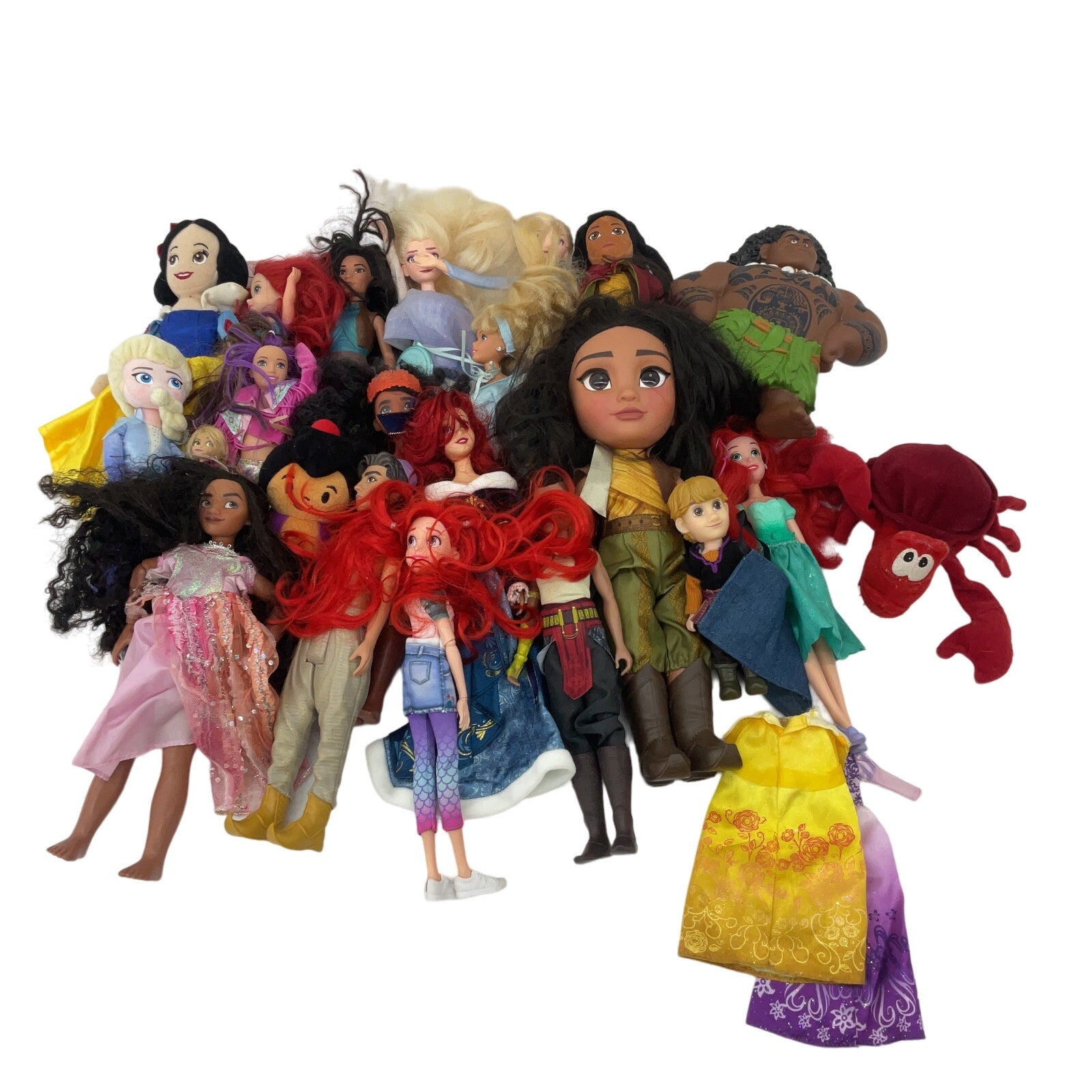 Disney Princesses Princess Preowned Play Fashion Dolls LOT 7 lbs Loose Mixed - Warehouse Toys