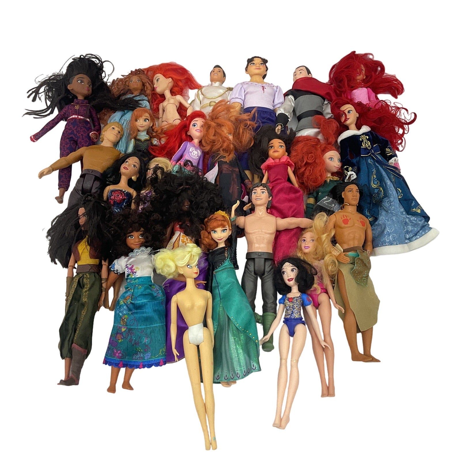 Disney Princesses Princess Preowned Play Fashion Dolls LOT 8 lbs Loose Mixed - Warehouse Toys