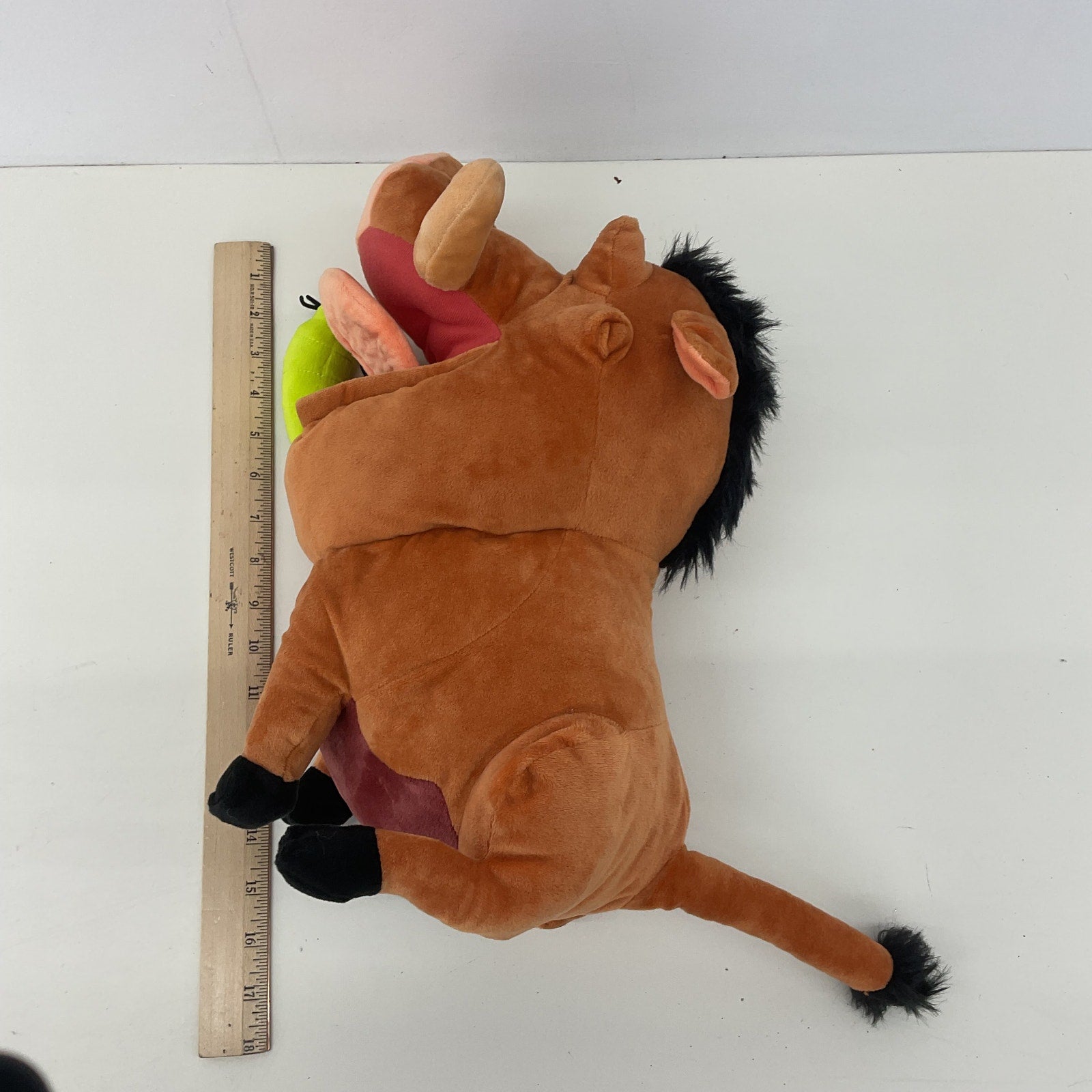 Disney The Lion King Brown Puumba Warthog Pig Plush FEED ME Untested AS IS - Warehouse Toys