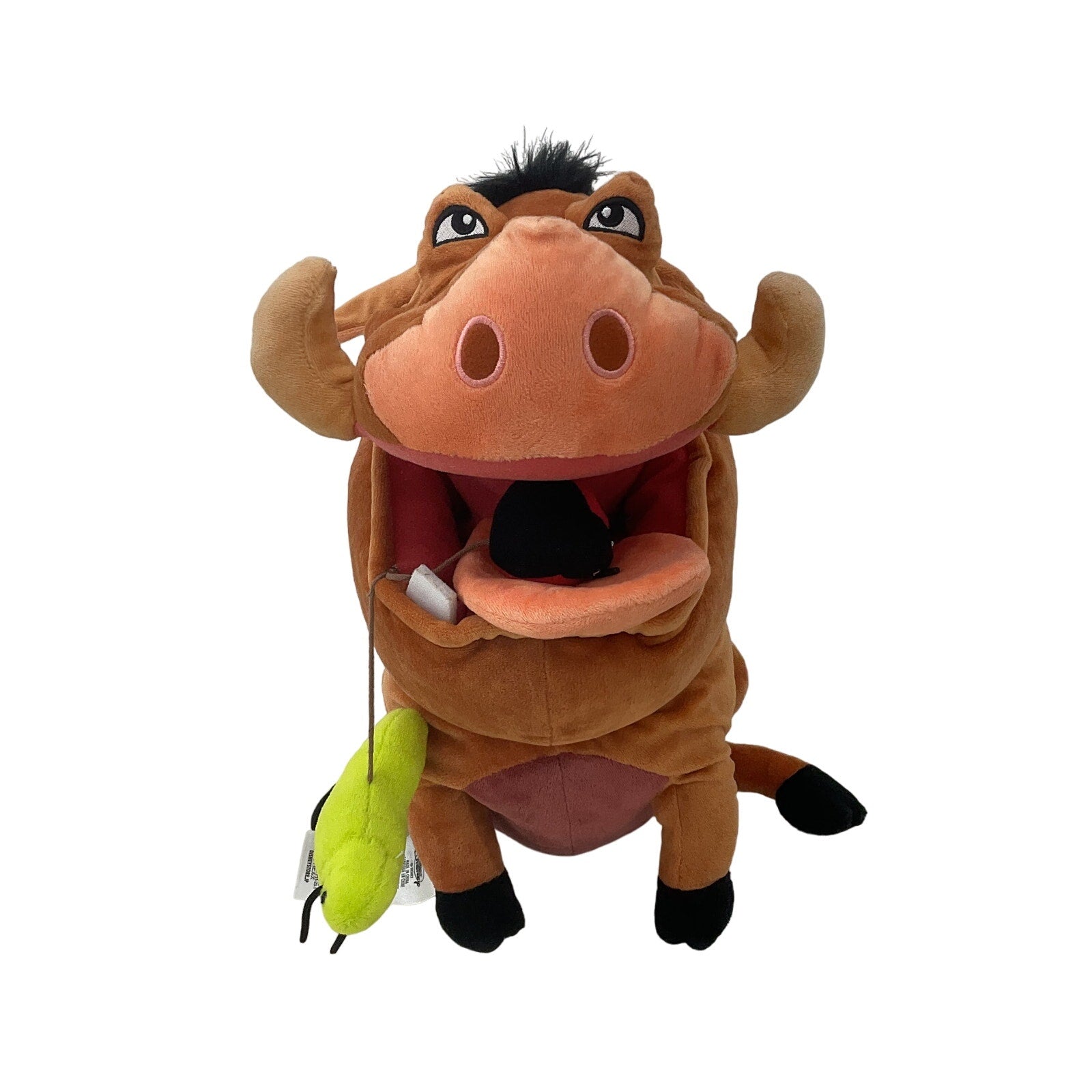 Disney The Lion King Brown Puumba Warthog Pig Plush FEED ME Untested AS IS - Warehouse Toys