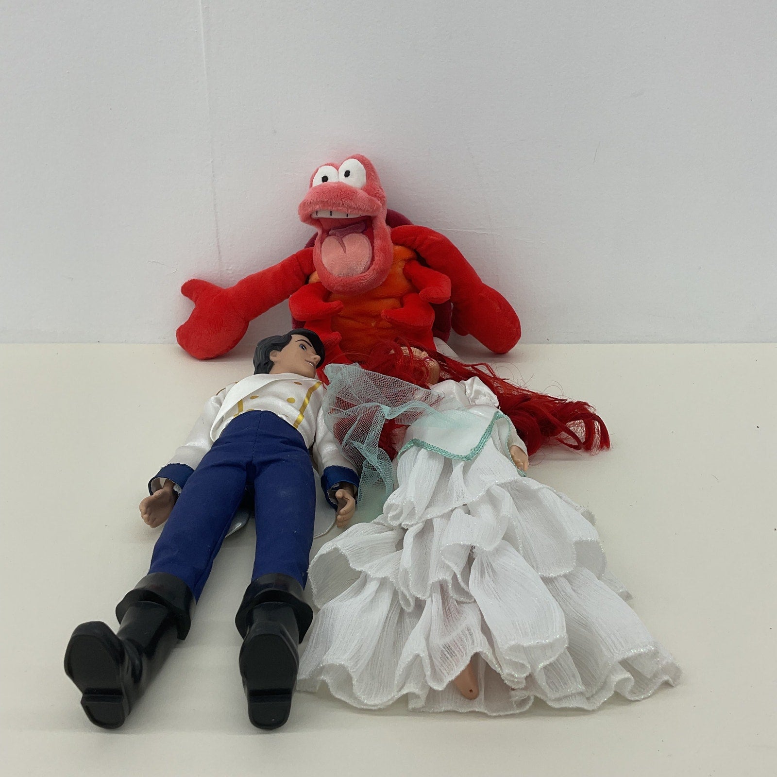 Disney The Little Mermaid Play Doll LOT Sebastian Crab Ariel Prince Eric - Warehouse Toys