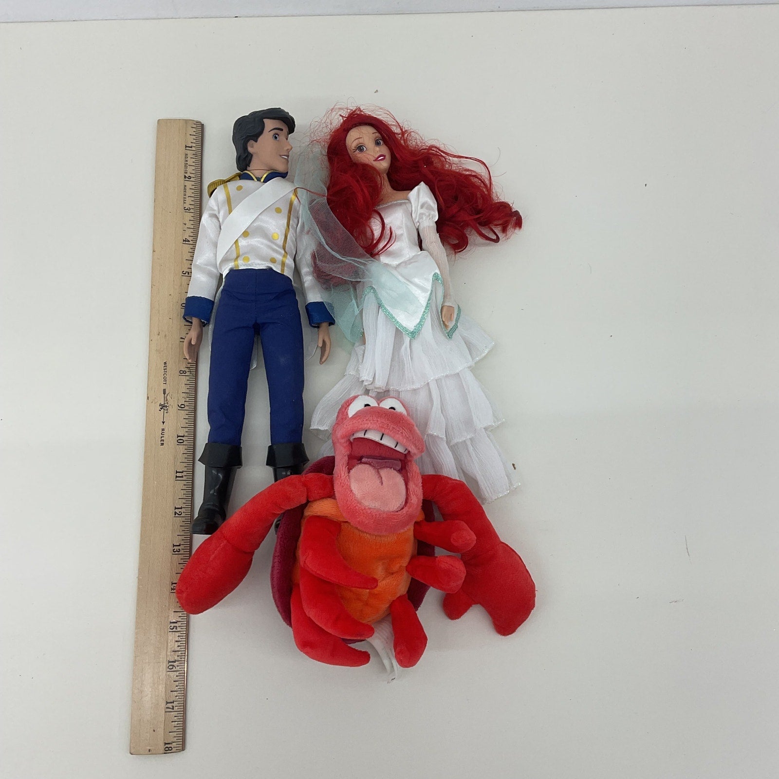 Disney The Little Mermaid Play Doll LOT Sebastian Crab Ariel Prince Eric - Warehouse Toys