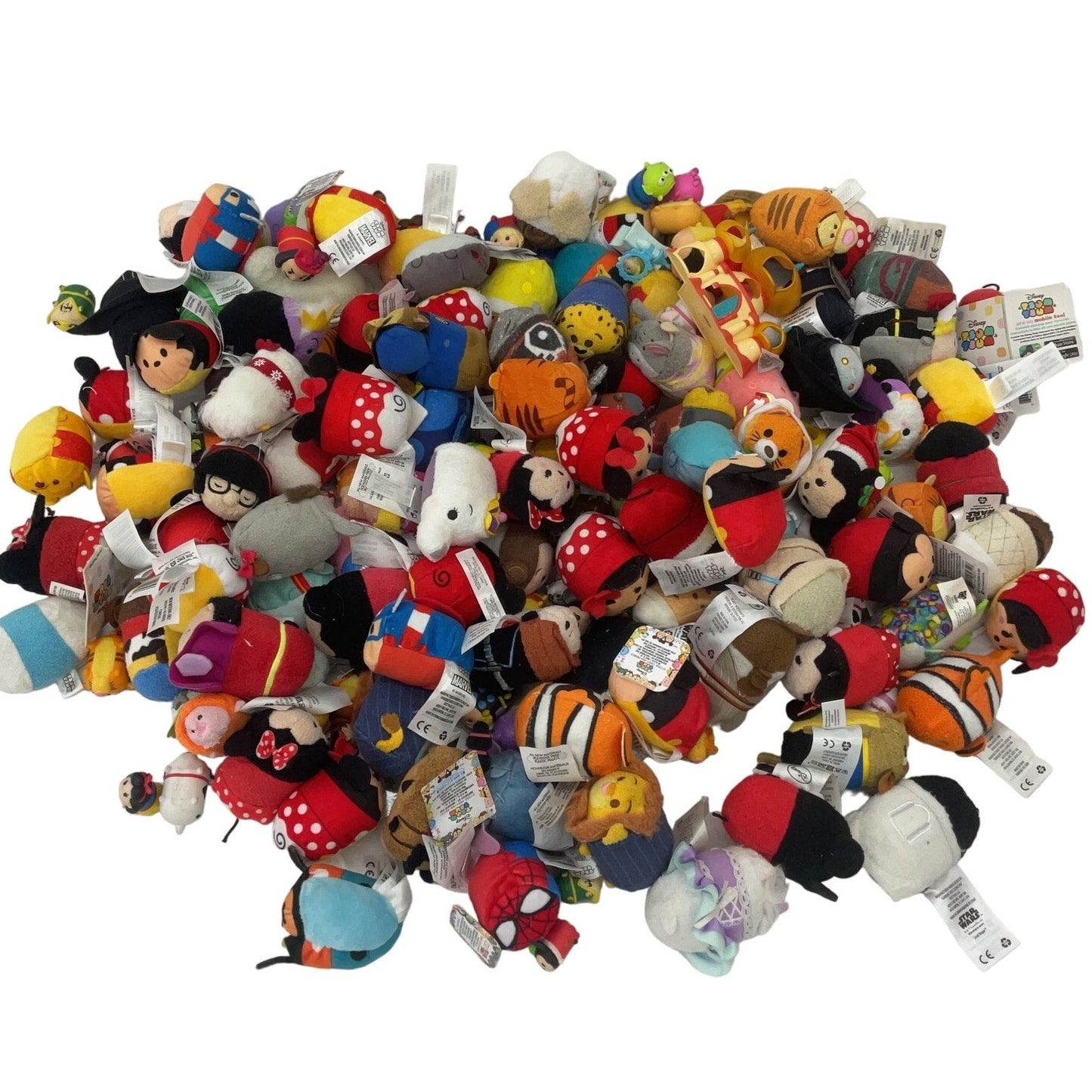 Disney Tsum Tsum Mini Character Mixed Preowned LOT 8 lbs Plush Minnie Tigger - Warehouse Toys