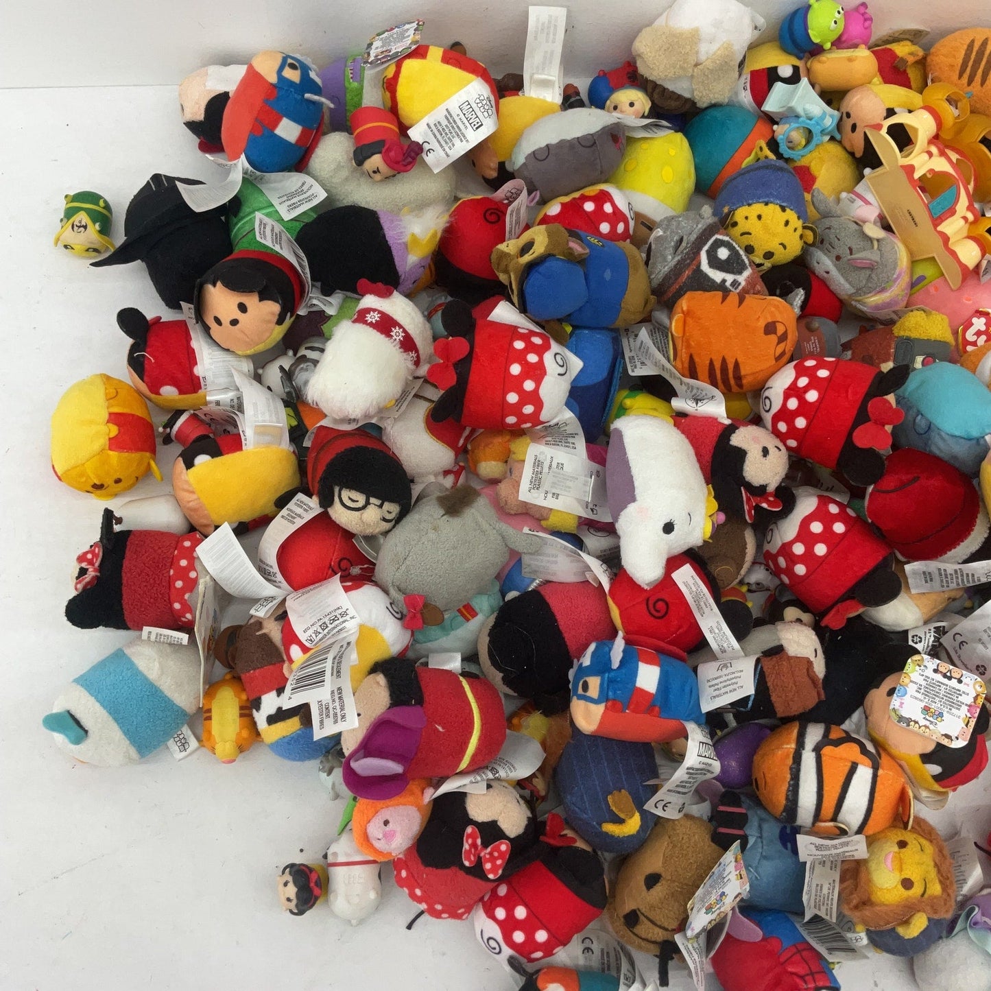 Disney Tsum Tsum Mini Character Mixed Preowned LOT 8 lbs Plush Minnie Tigger - Warehouse Toys