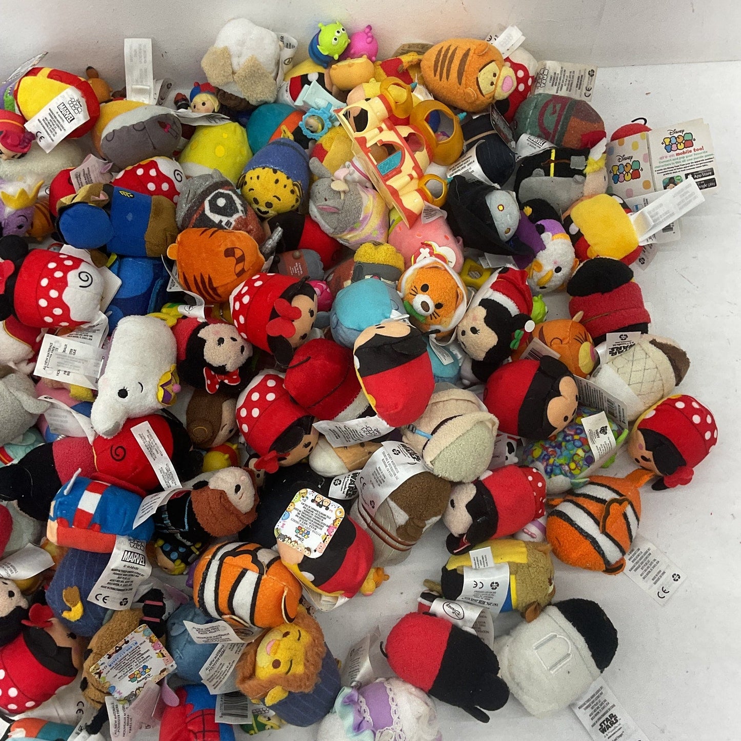 Disney Tsum Tsum Mini Character Mixed Preowned LOT 8 lbs Plush Minnie Tigger - Warehouse Toys