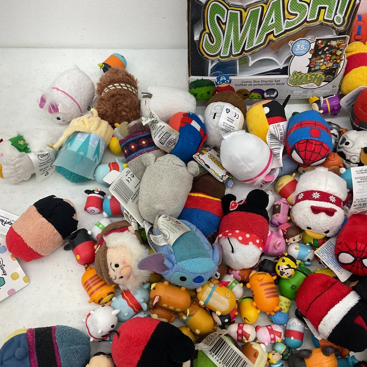 Disney Tsum Tsum Mini Character Mixed Preowned LOT 9 lbs Plush Toys Marvel - Warehouse Toys