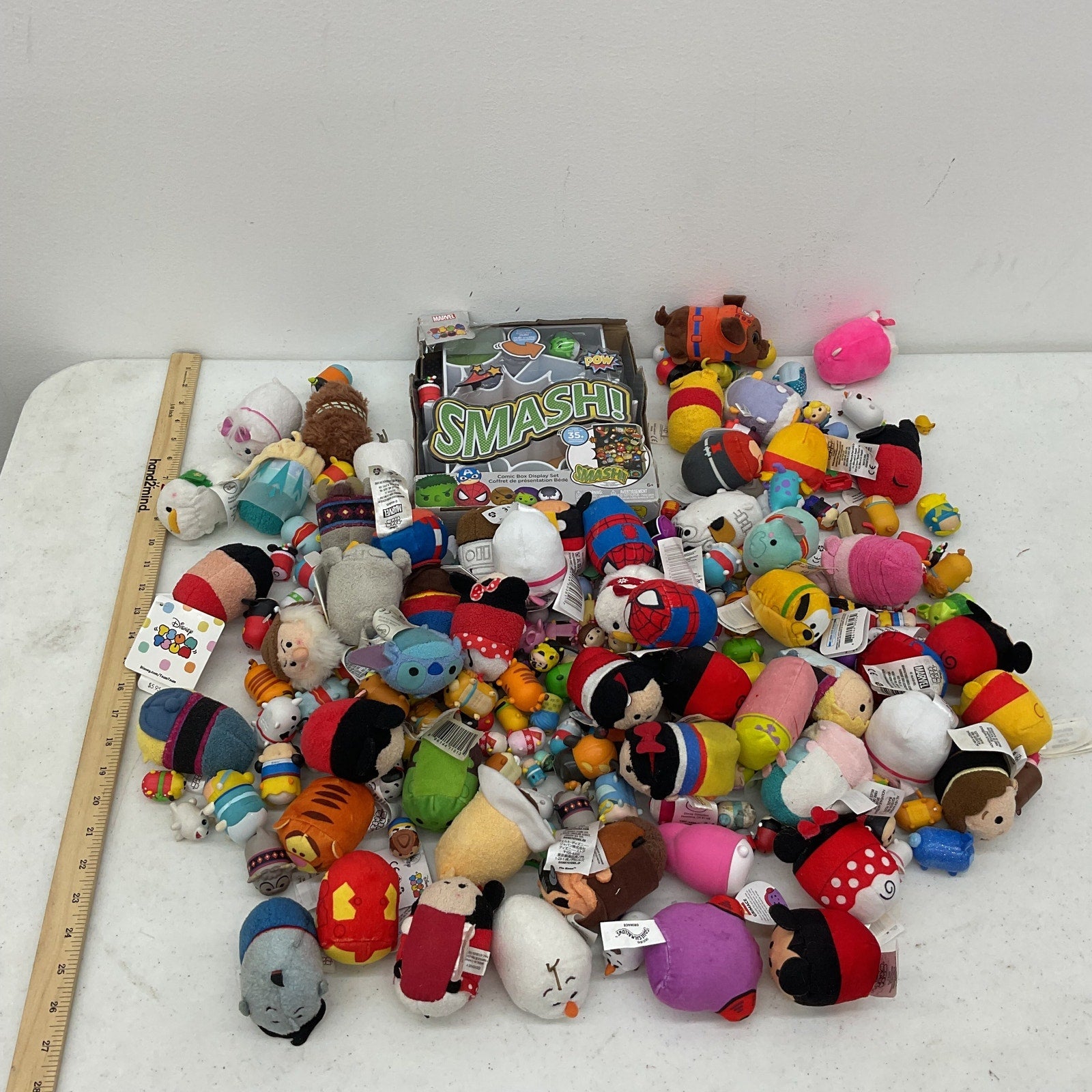 Disney Tsum Tsum Mini Character Mixed Preowned LOT 9 lbs Plush Toys Marvel - Warehouse Toys