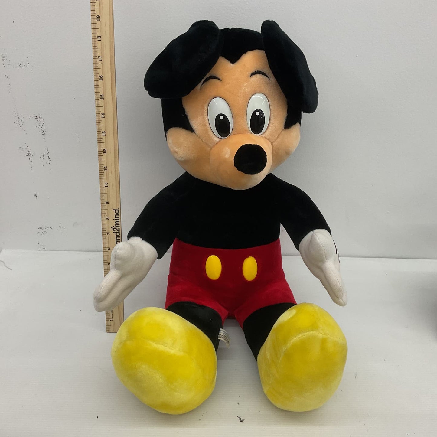 Disneyland Mickey Mouse Red Black Stuffed Animal Vintage Plush Disney Toy - Warehouse Toys