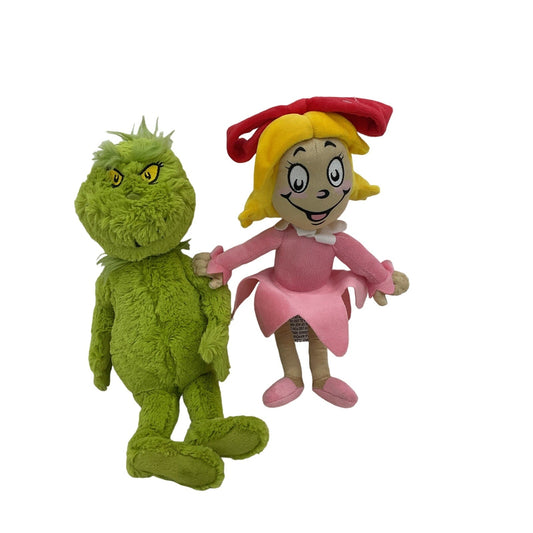 Dr. Seuss The Grinch Who Stole Xmas & Cindy Lou Plush Character Dolls Aurora - Warehouse Toys