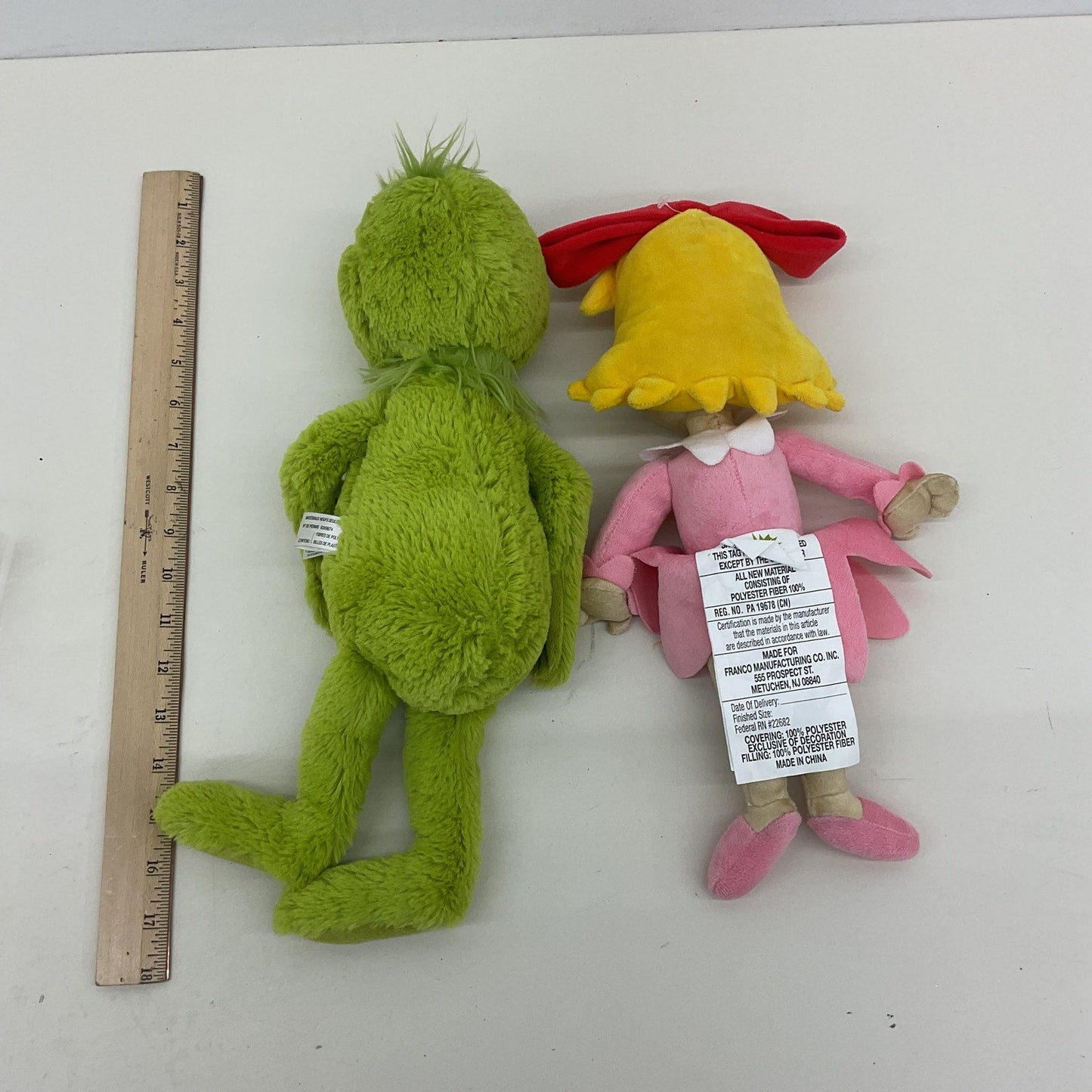 Dr. Seuss The Grinch Who Stole Xmas & Cindy Lou Plush Character Dolls Aurora - Warehouse Toys