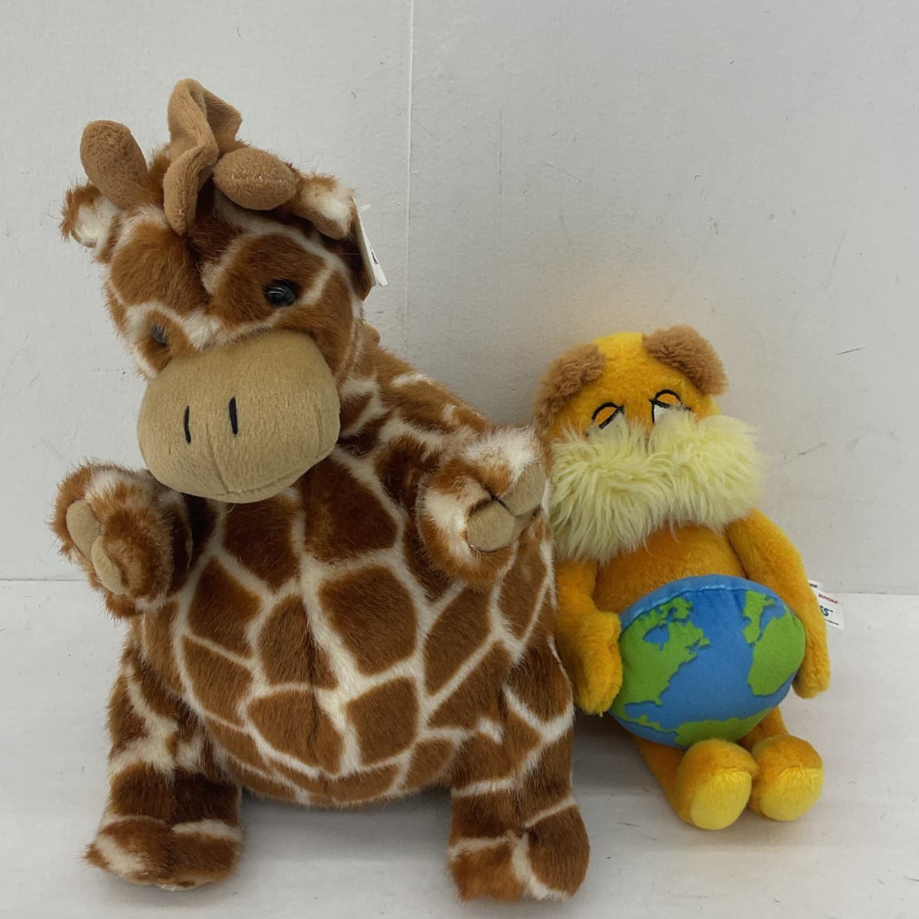 Dr Seuss Walrus and Vintage Giraffe Brown Stuffed Animals Plush Lot - Warehouse Toys