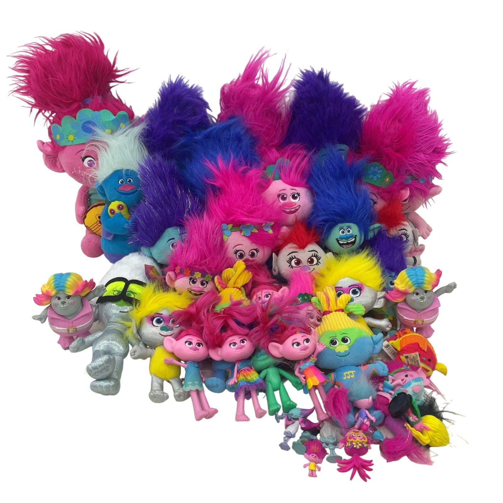 Dreamworks Multicolor Stuffed Animals Mixed Figures TROLLS LOT 12 lbs - Preowned - Warehouse Toys