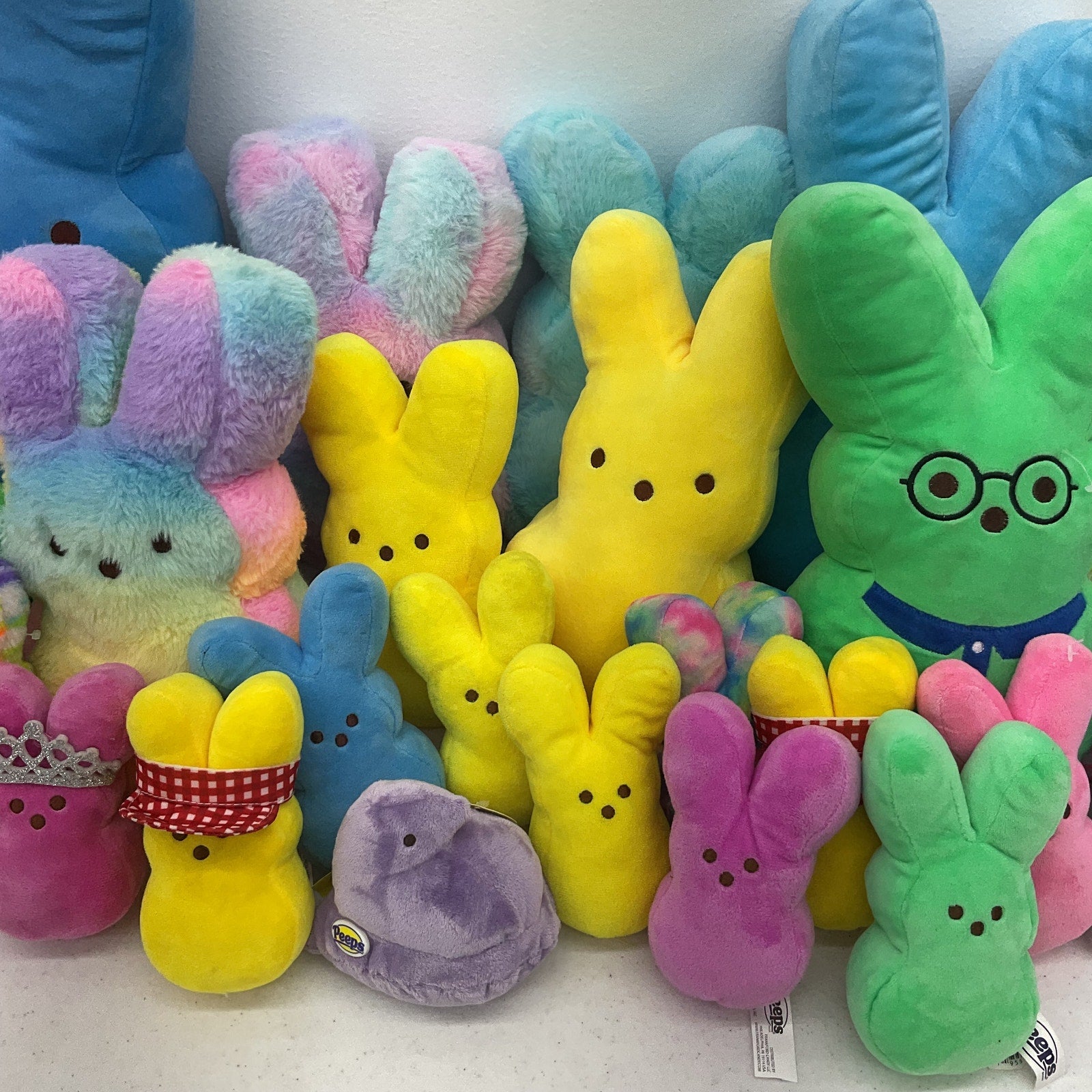 Easter Holiday Peeps Bunny Chick Bunnies Chicks Plush Toys Preowned 12 lbs LOT - Warehouse Toys