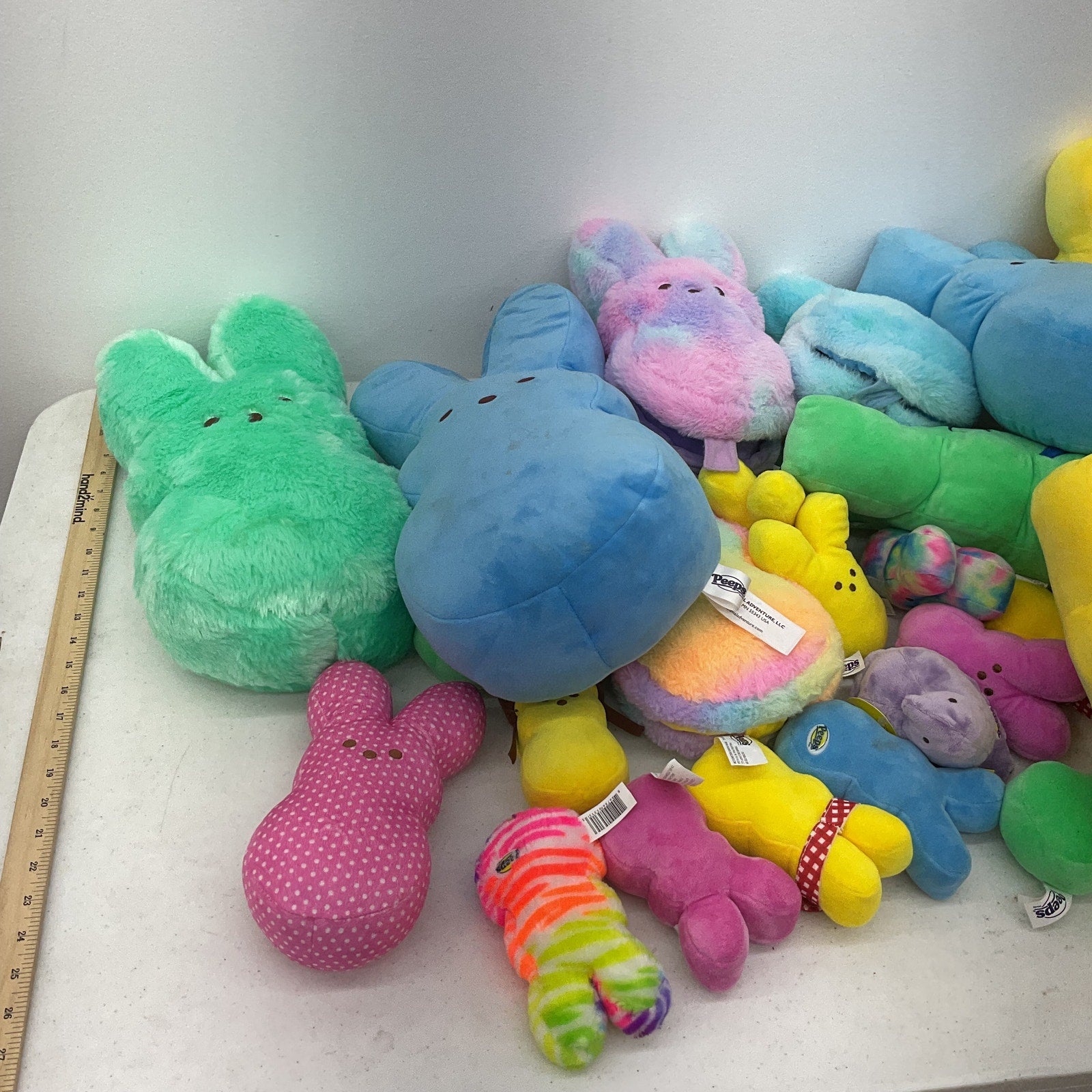 Easter Holiday Peeps Bunny Chick Bunnies Chicks Plush Toys Preowned 12 lbs LOT - Warehouse Toys