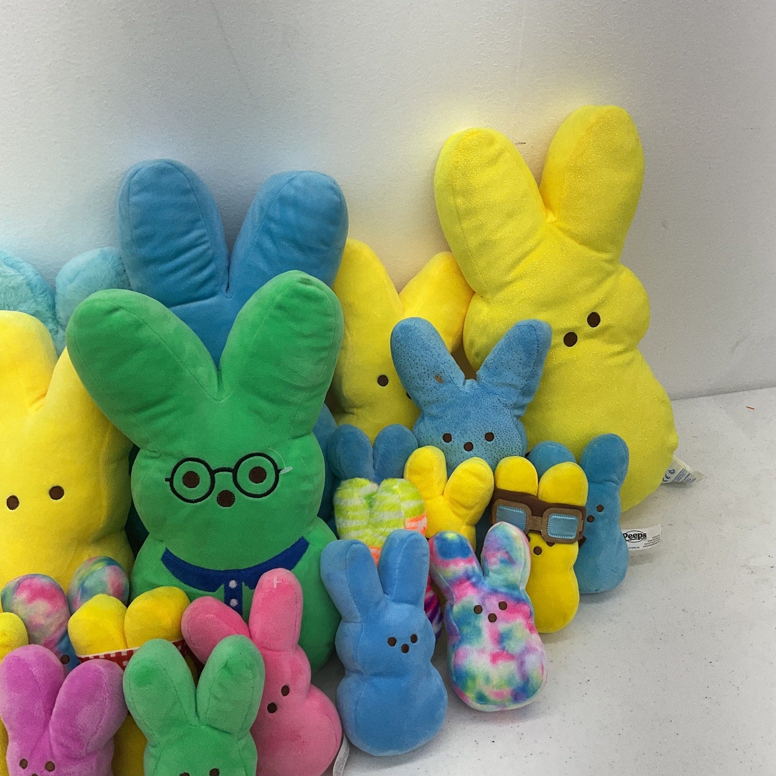 Easter Holiday Peeps Bunny Chick Bunnies Chicks Plush Toys Preowned 12 lbs LOT - Warehouse Toys