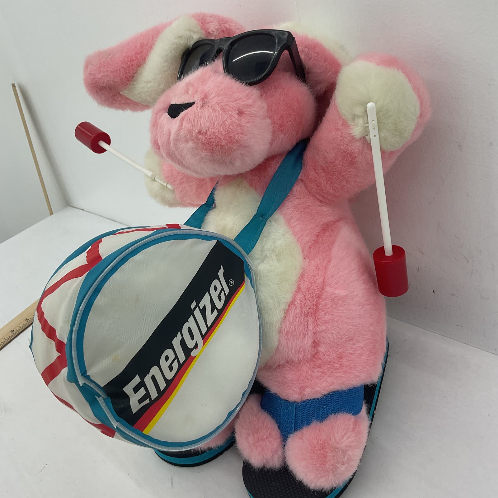 Energizer Bunny Stuffed Animal - Pink Plush 90s Advertising Battery Promo - Warehouse Toys