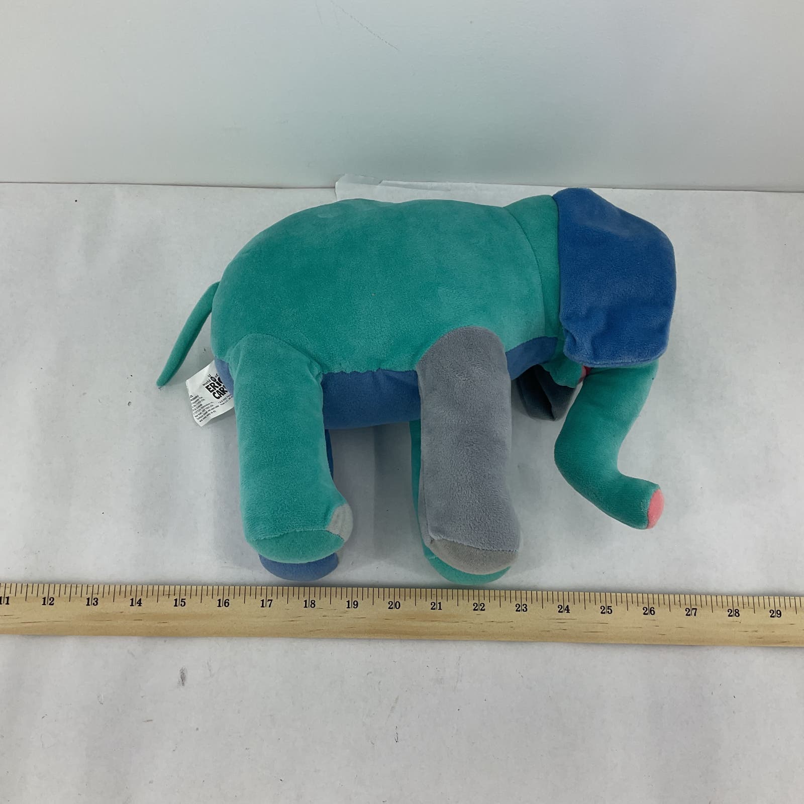 Eric Carle Blue Stuffed Animal Toy Elephant Storybook Plush Character - Warehouse Toys