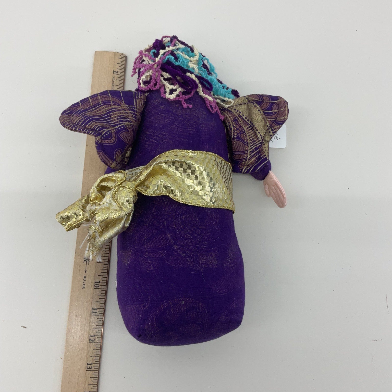 Fabric Art Rag Doll Purple Winged Goddess Mythical Angel Plush Doll Decor - Warehouse Toys