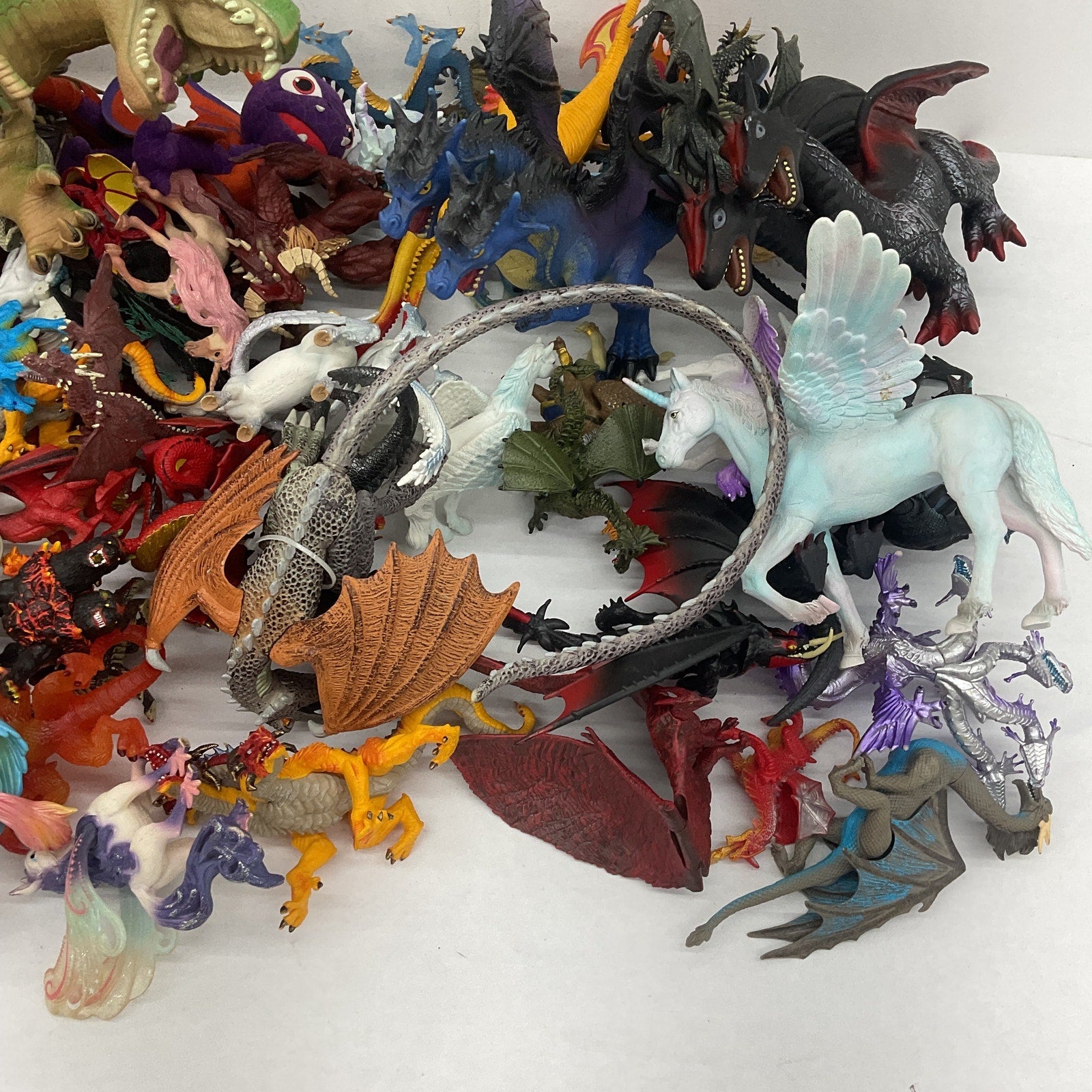 Fantasy 25 lbs D&D Dragons Wyverns Unicorns Monsters Toys Figures Preowned LOT - Warehouse Toys