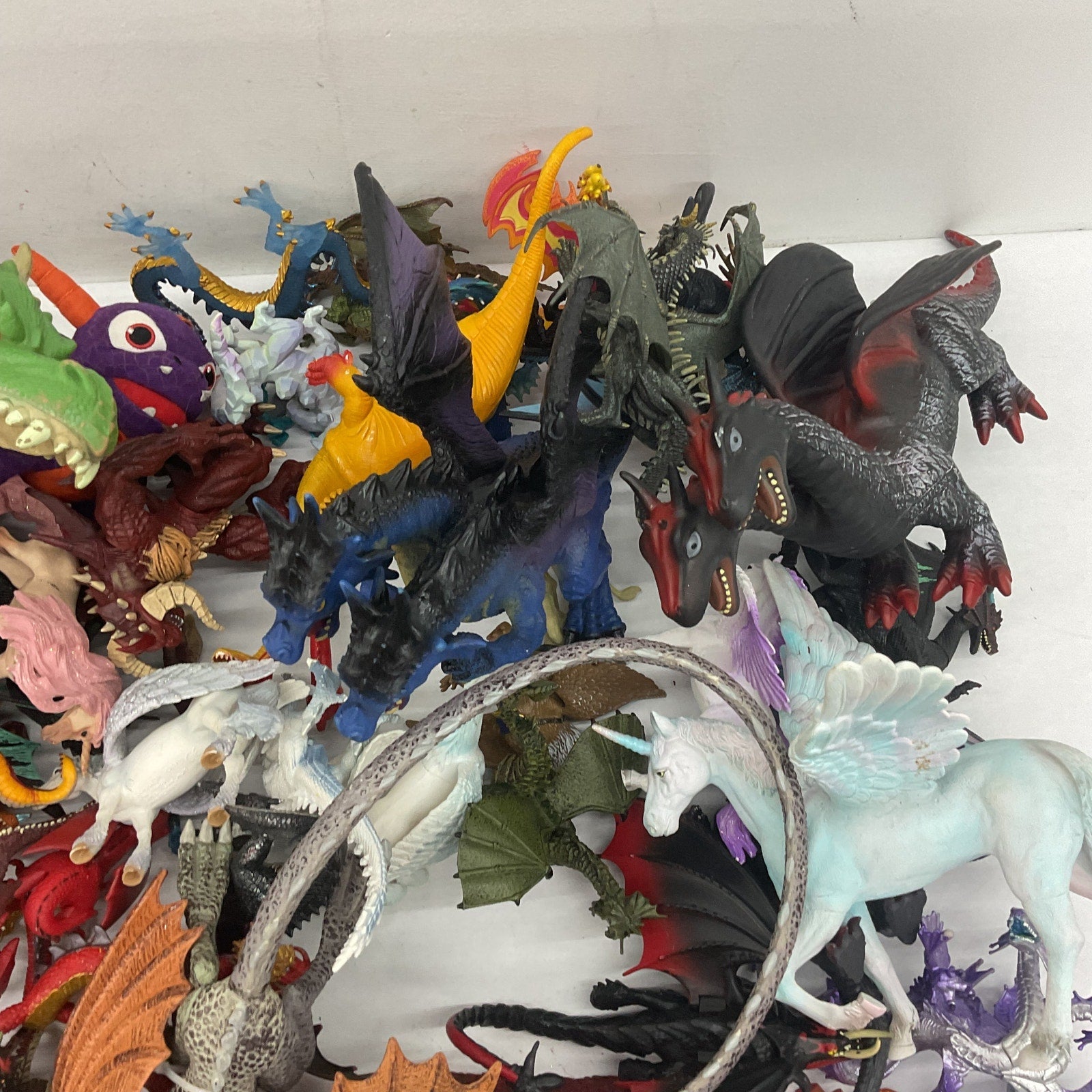 Fantasy 25 lbs D&D Dragons Wyverns Unicorns Monsters Toys Figures Preowned LOT - Warehouse Toys