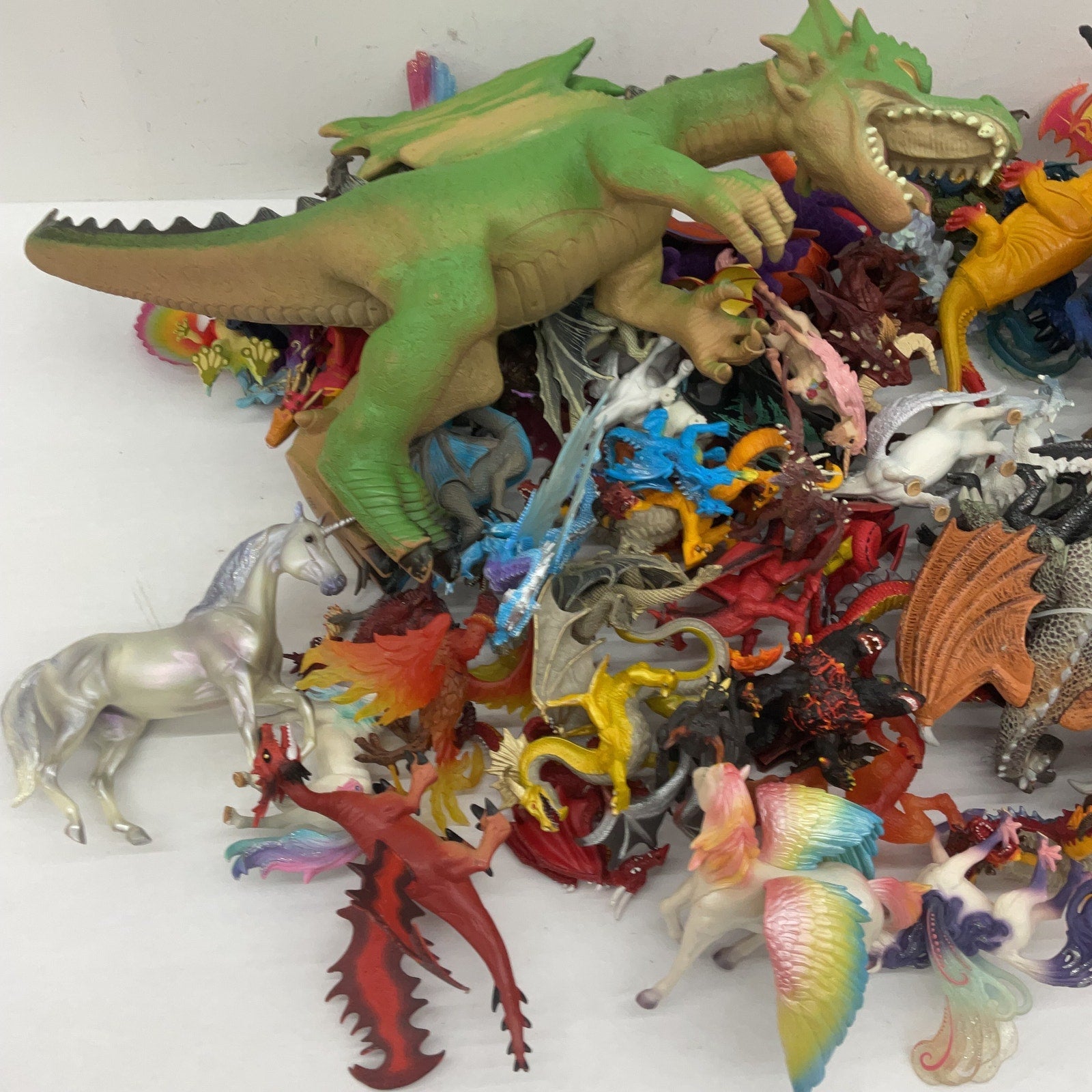 Fantasy 25 lbs D&D Dragons Wyverns Unicorns Monsters Toys Figures Preowned LOT - Warehouse Toys