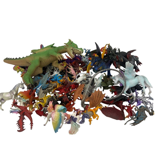 Fantasy 25 lbs D&D Dragons Wyverns Unicorns Monsters Toys Figures Preowned LOT - Warehouse Toys