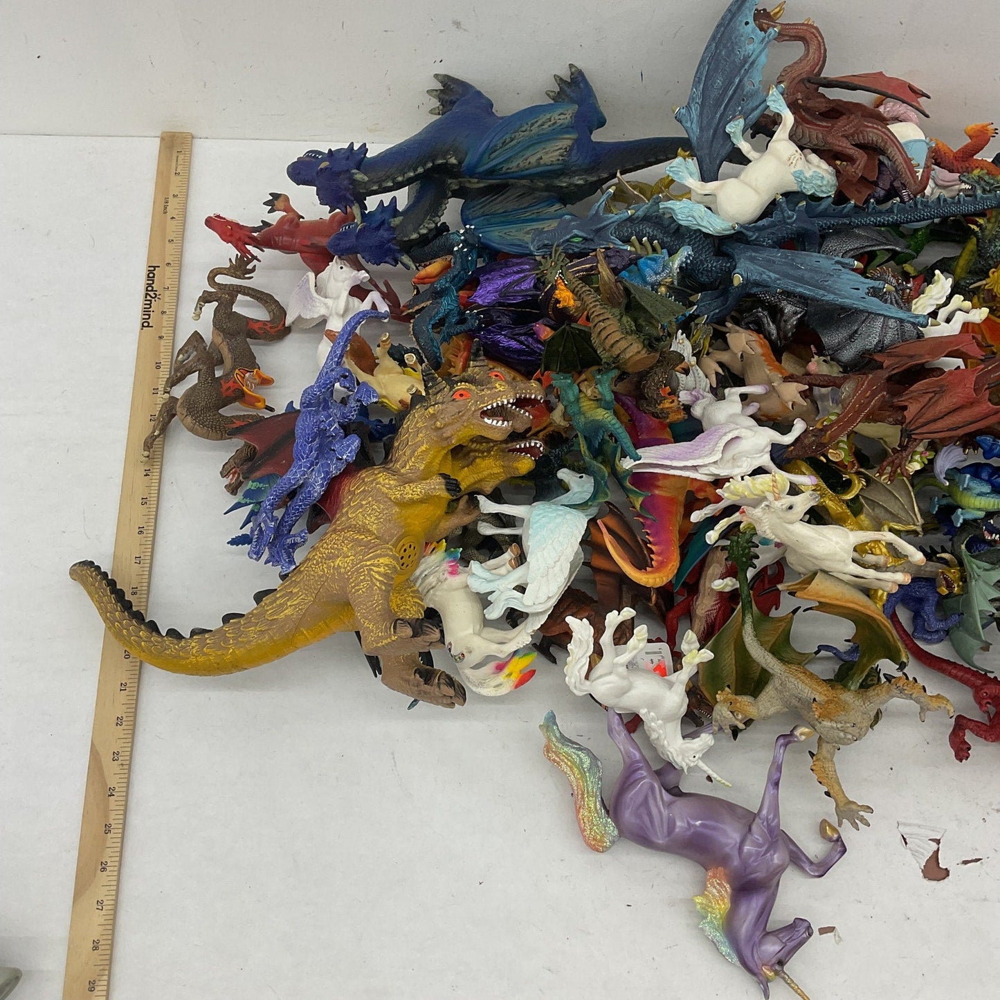 Fantasy D&D Dragons Wyverns Unicorns Monsters Toys Figures Preowned LOT 25 lbs - Warehouse Toys