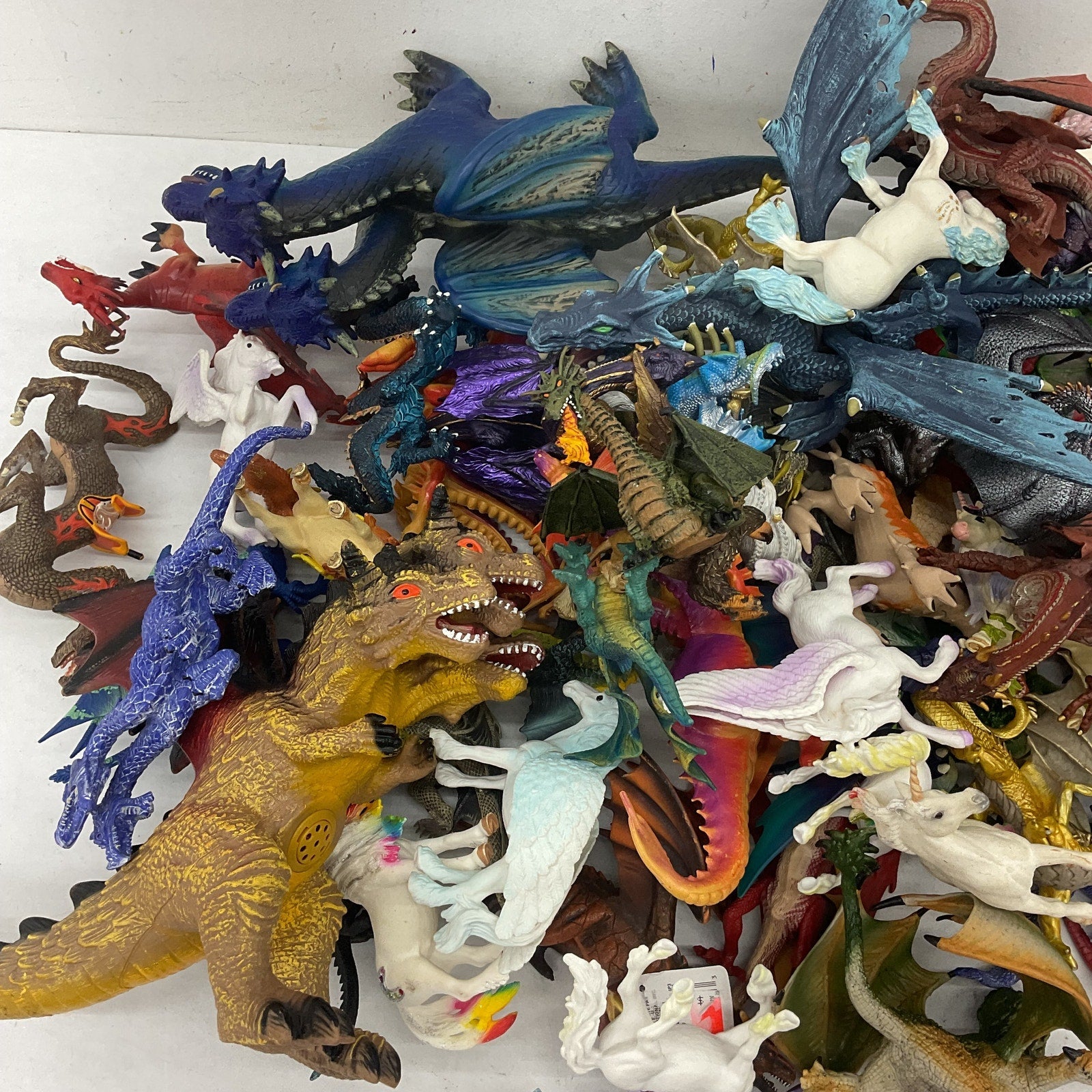 Fantasy D&D Dragons Wyverns Unicorns Monsters Toys Figures Preowned LOT 25 lbs - Warehouse Toys