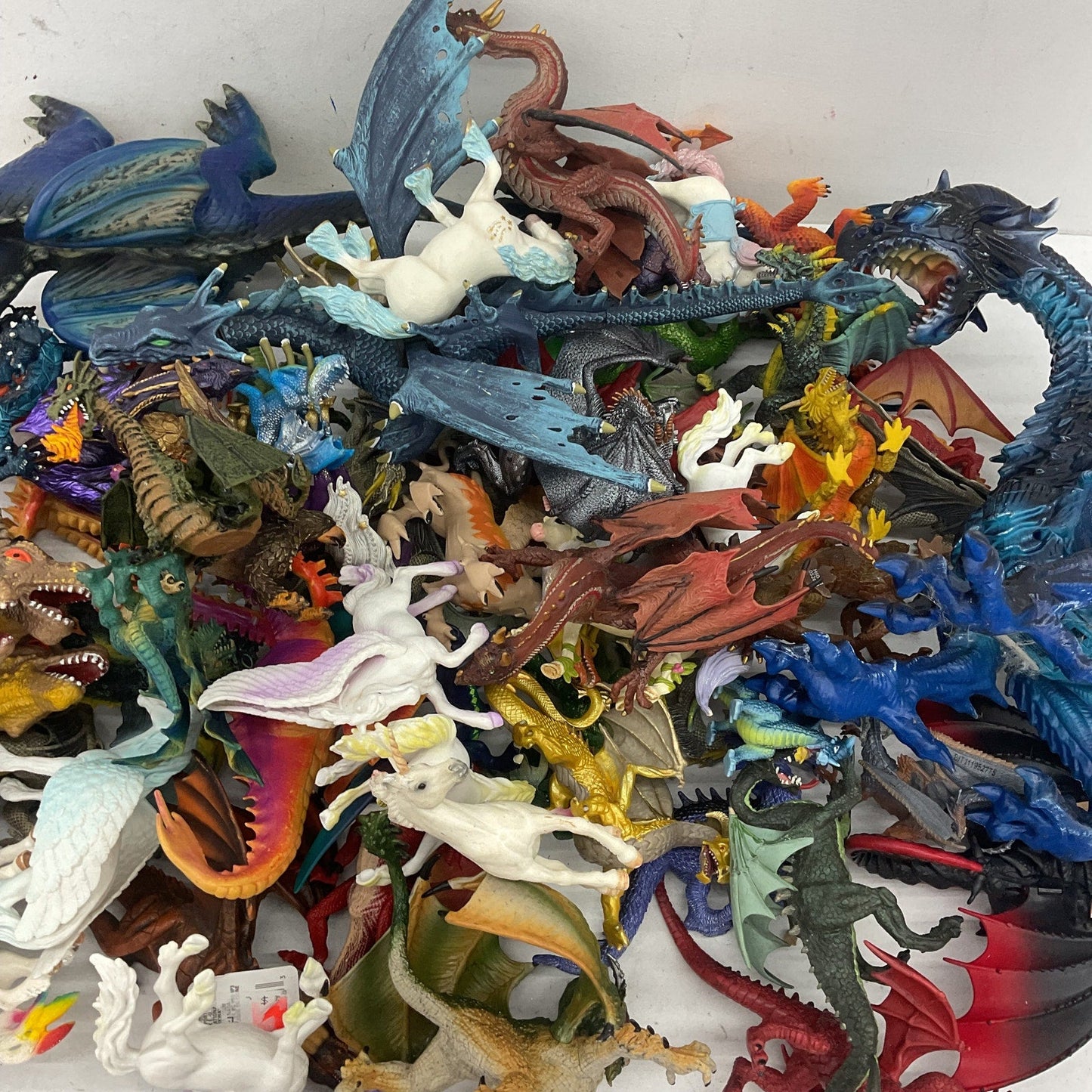 Fantasy D&D Dragons Wyverns Unicorns Monsters Toys Figures Preowned LOT 25 lbs - Warehouse Toys