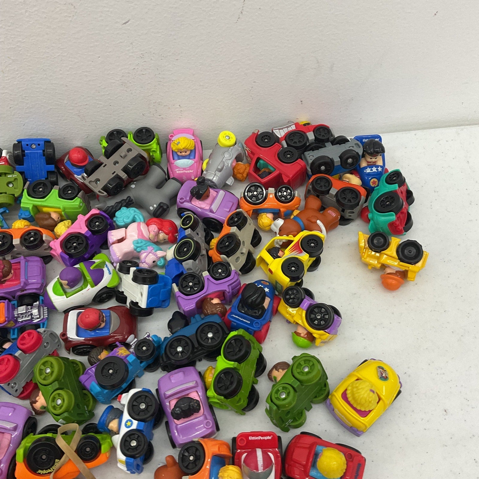 Fisher Price Little People 10 lbs Mixed Vehicles Cars Figures Toys Preowned LOT - Warehouse Toys