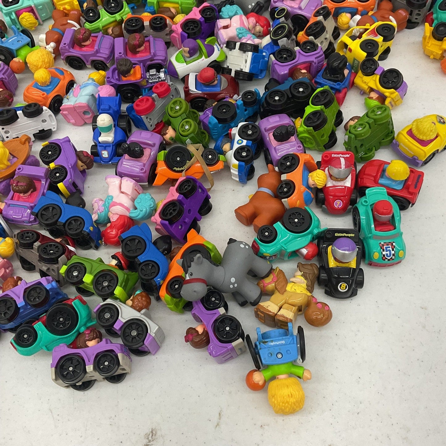 Fisher Price Little People 10 lbs Mixed Vehicles Cars Figures Toys Preowned LOT - Warehouse Toys