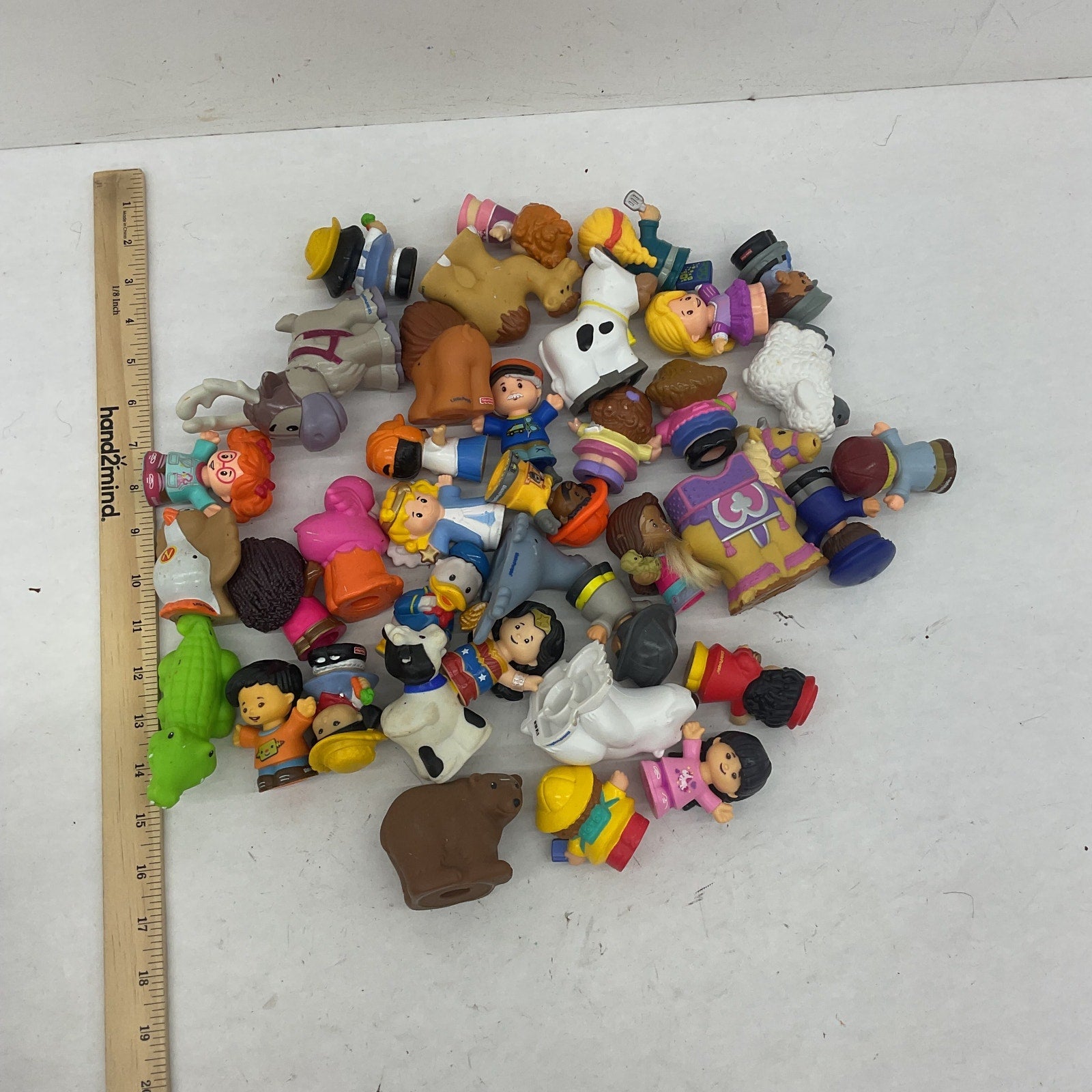 Fisher Price Little People Animal Human Figures Toys Preowned LOT Wonder Woman - Warehouse Toys