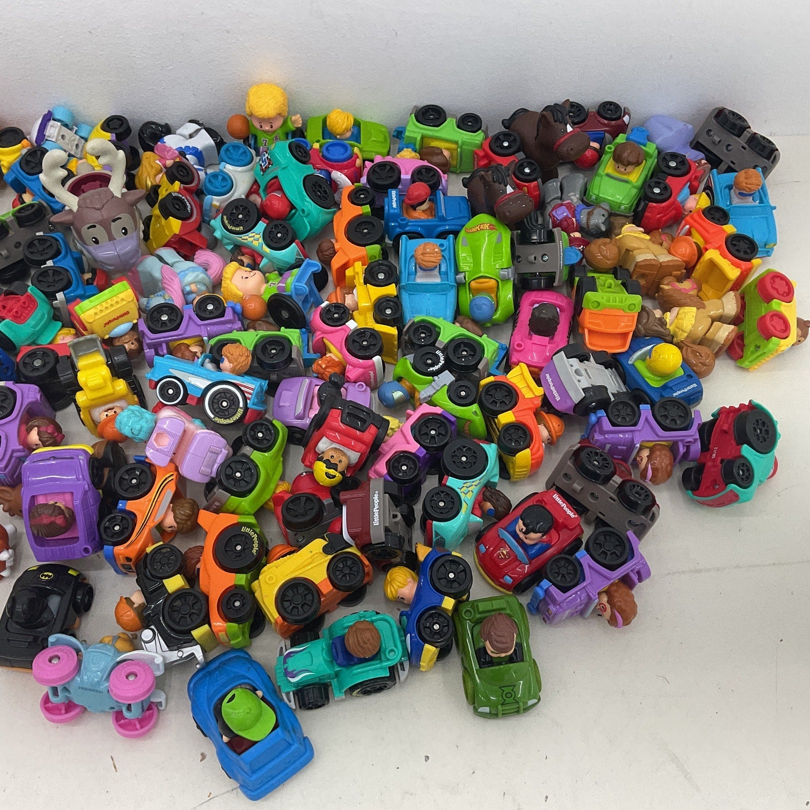 Fisher Price Little People Mixed Vehicles Cars Figures Toys Preowned LOT 9 lbs - Warehouse Toys