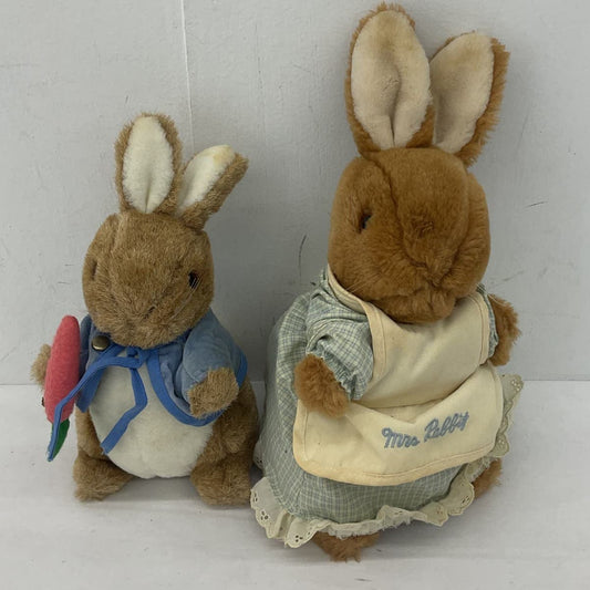 Frederick Warne Beatrix Potter bunny rabbit Brown Stuffed Animal plush Lot - Warehouse Toys