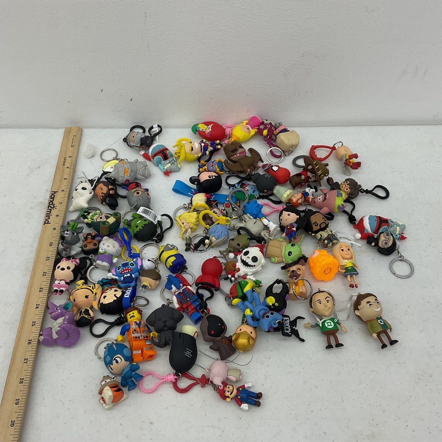 Funko Pop & Other Geeky Character Toy Figures Keychains 4 lbs Preowned LOT Mixed - Warehouse Toys